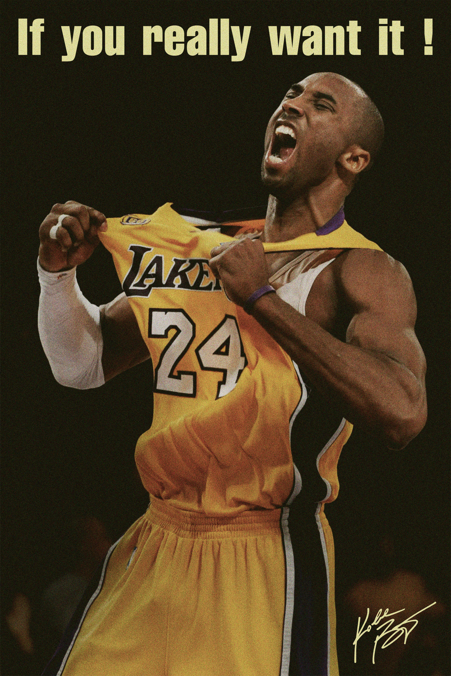 Kobe Bryant Number 8 & Number 24 Lakers Canvas - REVER LAVIE