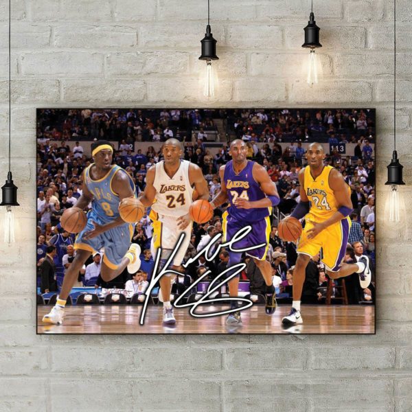 Kobe Bryant Number 8 & Number 24 Lakers Canvas