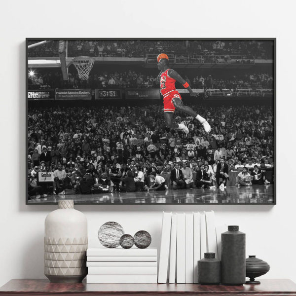 Michael Jordan Flying Dunk Man Slam Dunk Canvas