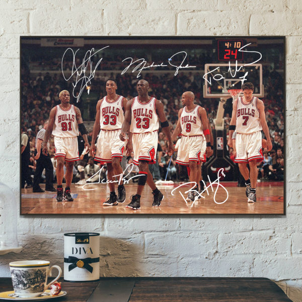 Chicago Bulls Team The Last Dance Series Michael Jordan Scottie Pippen Denis Rodman Canvas