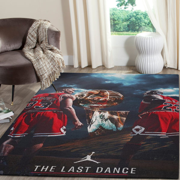 The Last Dance Michael Jordan Scottie Pippen Dennis Rodman Chicago Bulls Rug For Living Room Home Decor