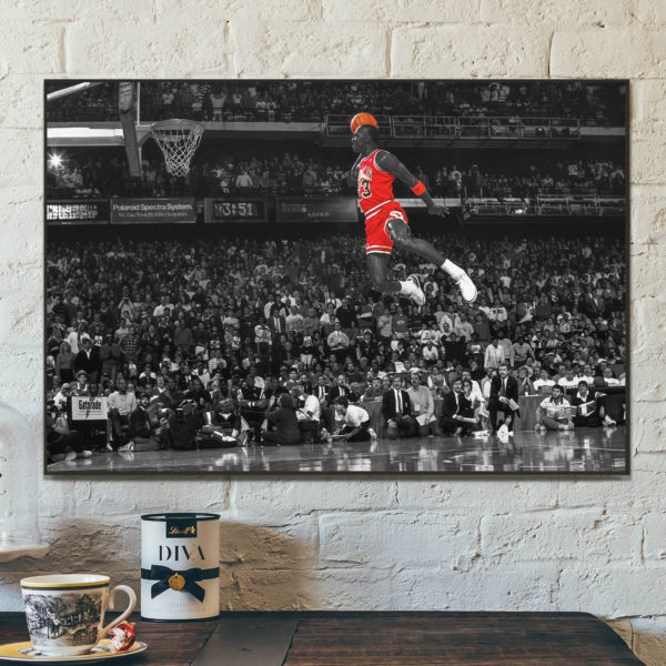 Michael Jordan Flying Dunk Man Slam Dunk Canvas