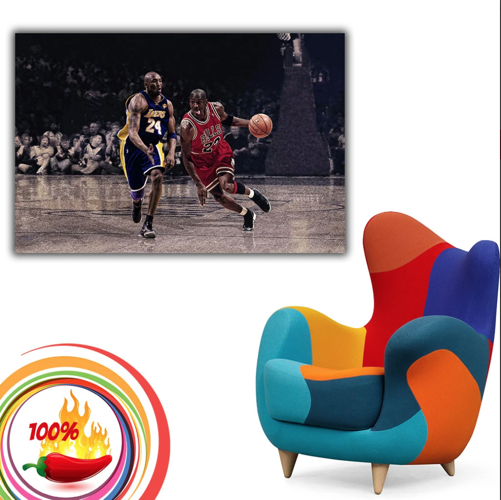 Poster Canvas – Kobe Bryant Vs Michael Jordan NBA Poster Canvas – Kobe Bryant Vs Michael Jordan NBA