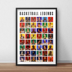 Poster Canvas –  Basketball Legends All Time