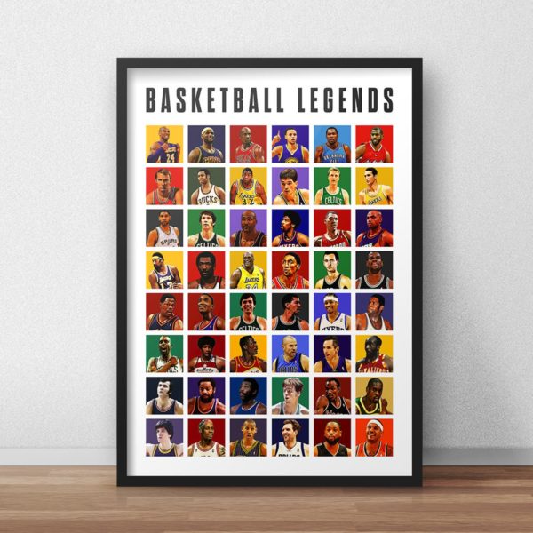 Poster Canvas –  Basketball Legends All Time