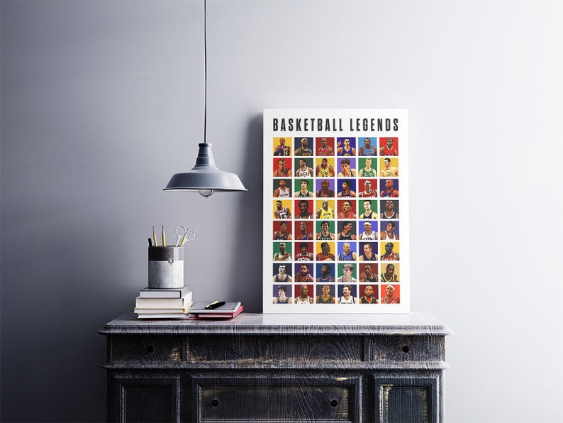Poster Canvas – Basketball Legends All Time Poster Canvas – Basketball Legends All Time