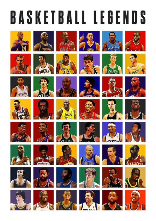 Poster Canvas –  Basketball Legends All Time