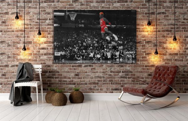 Michael Jordan Flying Dunk Man Slam Dunk Canvas