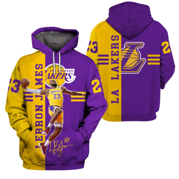 3D Hoodie Sweet Tshirt – LA-23 Lakers