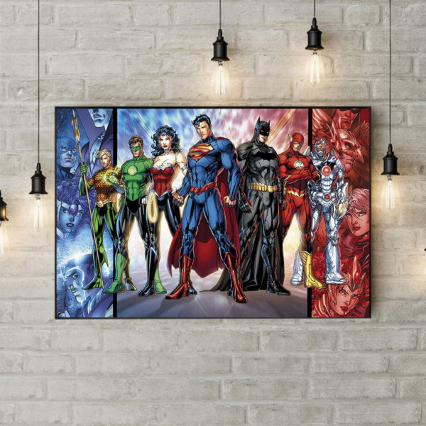 Poster Canvas – Justice League Cartoon