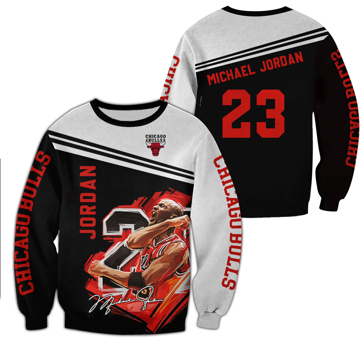 Basketball Legend Michael Jordan 23 Chicago Bulls 3D TShirt Hoodie