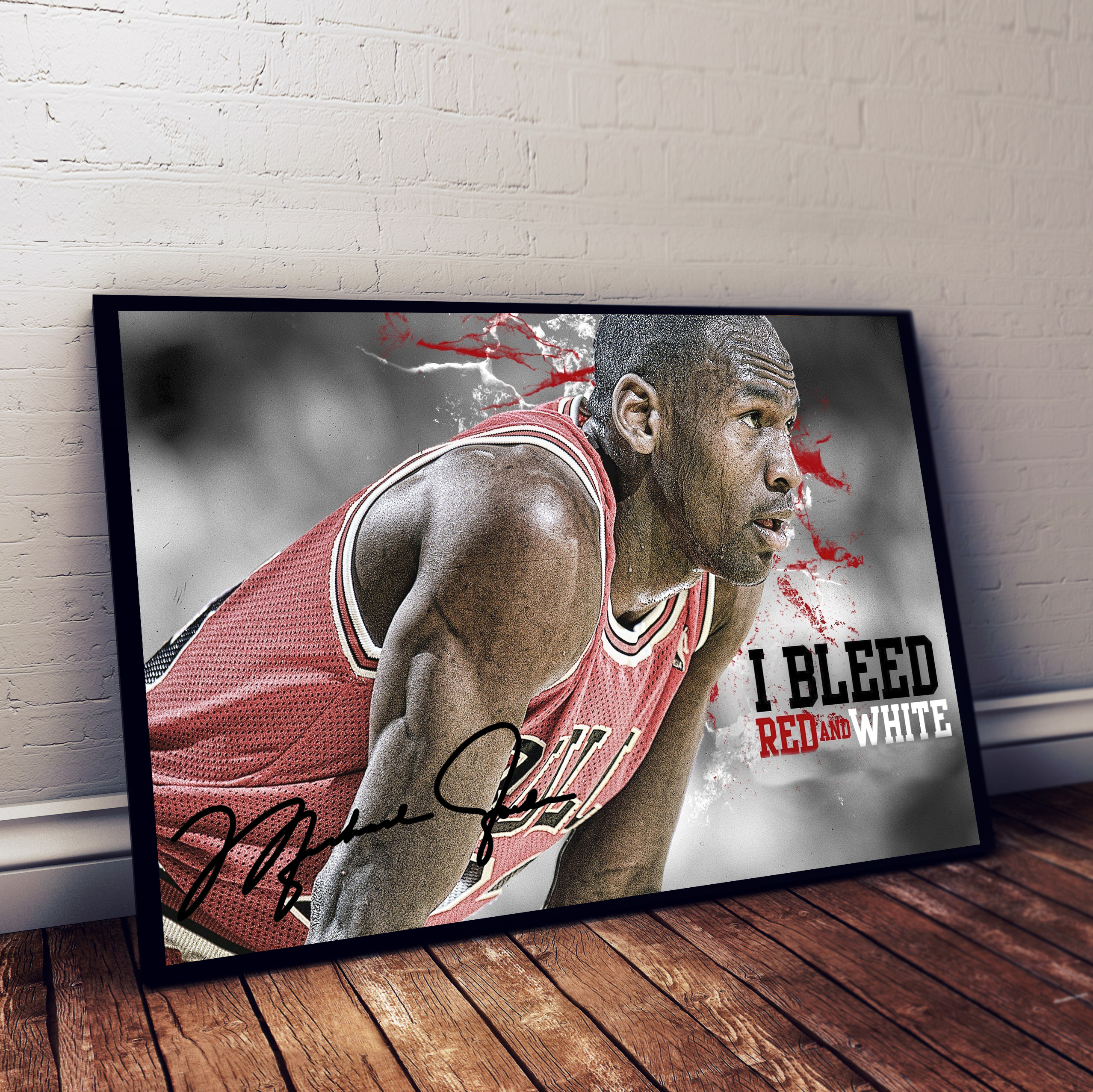Poster Canvas – I bleed Red & White Poster Canvas – I bleed Red & White