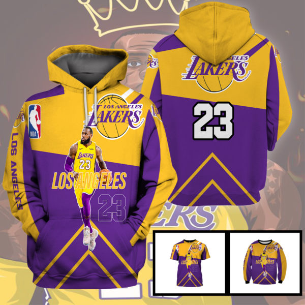 3D Hoodie Sweet Tshirt – Lakers 23