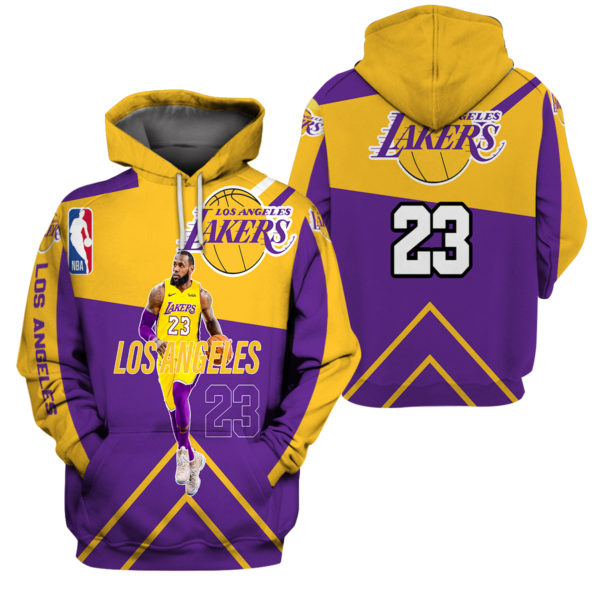 3D Hoodie Sweet Tshirt – Lakers 23