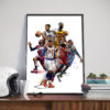 Poster Canvas – Basketball Map