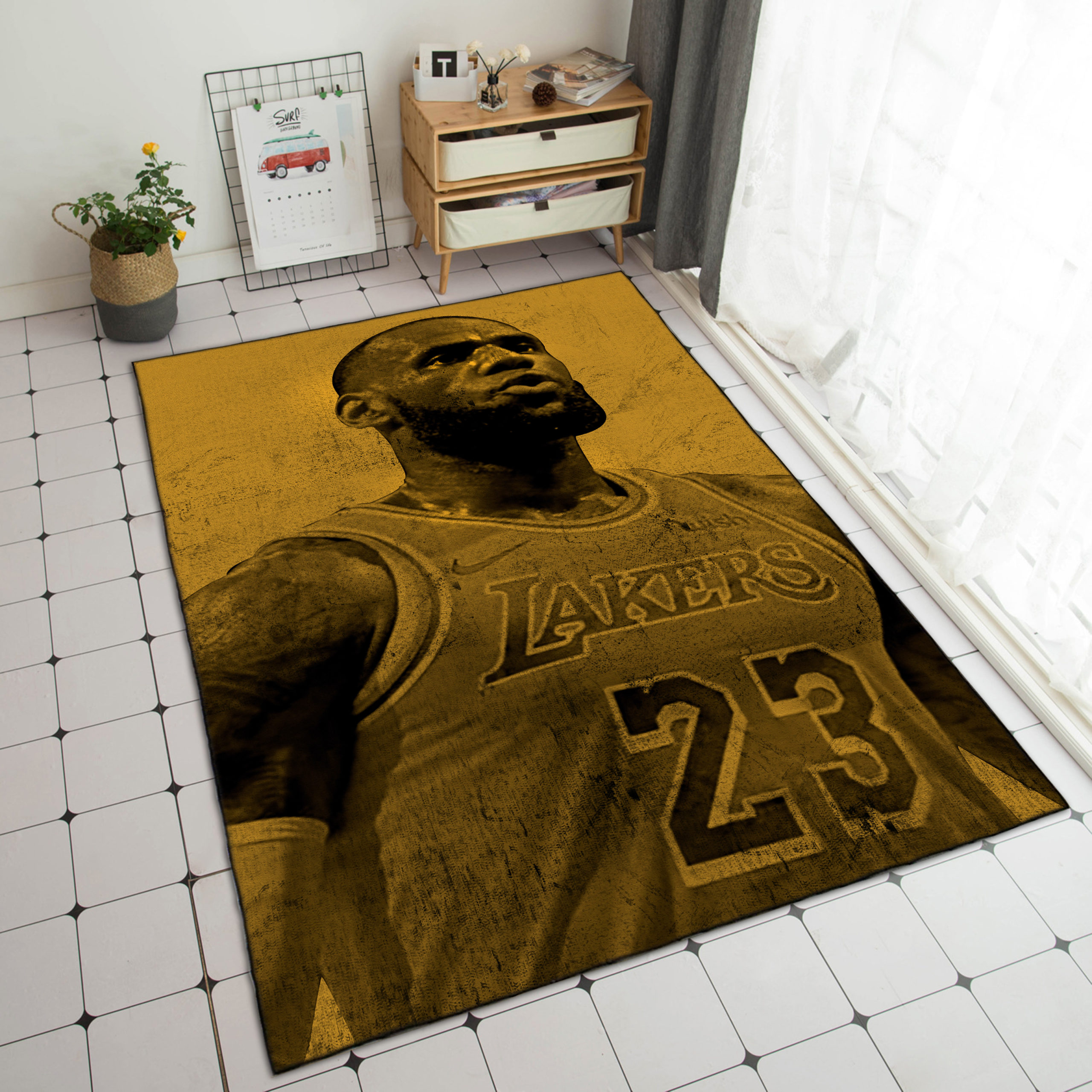 Rug - Lakers 23 LBJ Rug - Lakers 23 LBJ