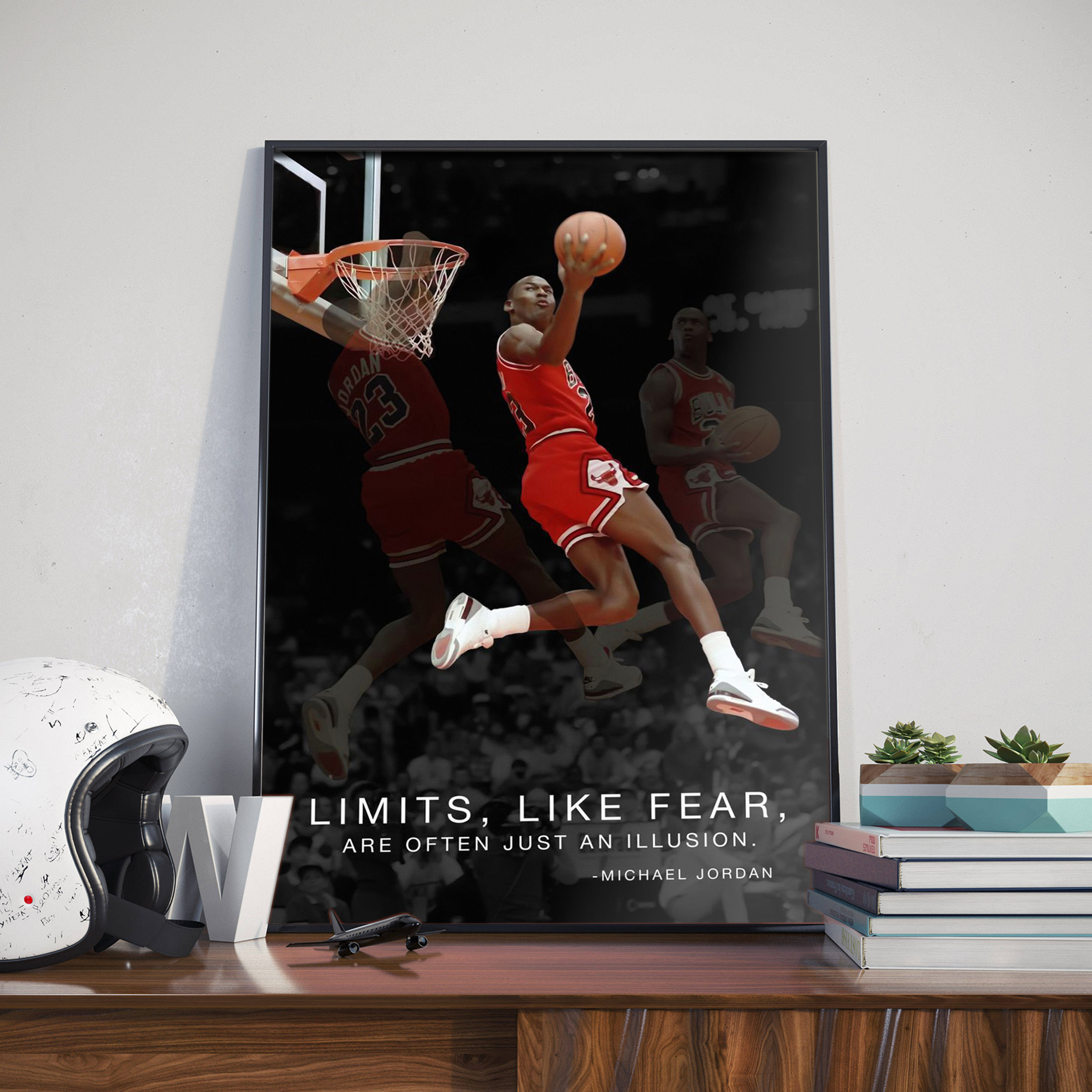 Michael Jordan Quote Limits Like Fear Canvas Michael Jordan Quote Limits Like Fear Canvas