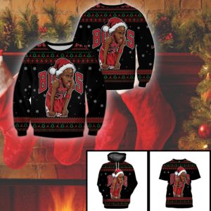 3D Hoodie Sweater Tshirt – Jordan Bulls Christmas Limited