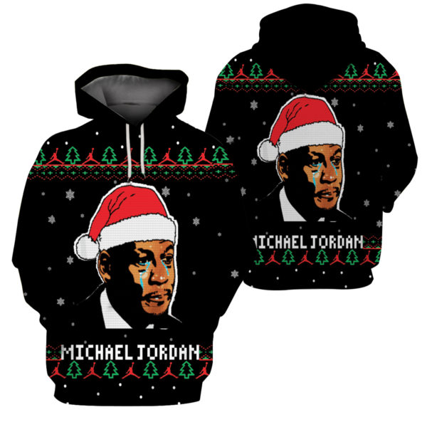 3D Hoodie Sweater Tshirt – Crying Jordan Christmas