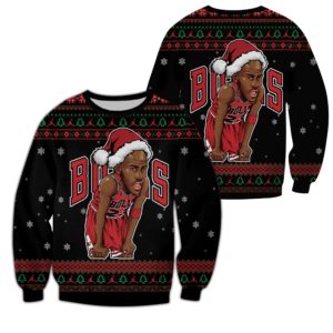 3D Hoodie Sweater Tshirt – Jordan Bulls Christmas Limited