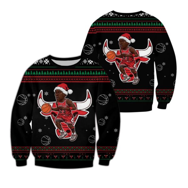 3D Hoodie Sweater Tshirt – Jordan Bulls Christmas Gift