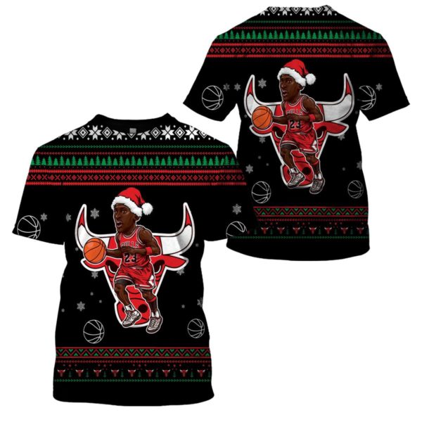 3D Hoodie Sweater Tshirt – Jordan Bulls Christmas Gift