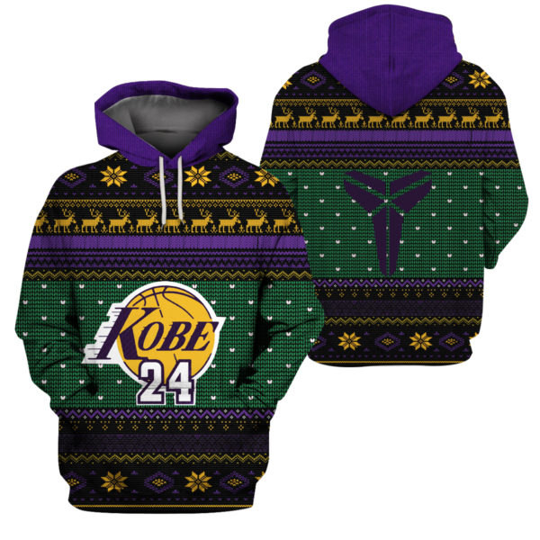 3D Hoodie Sweater Tshirt – Kobe Fan Christmas Limited 02