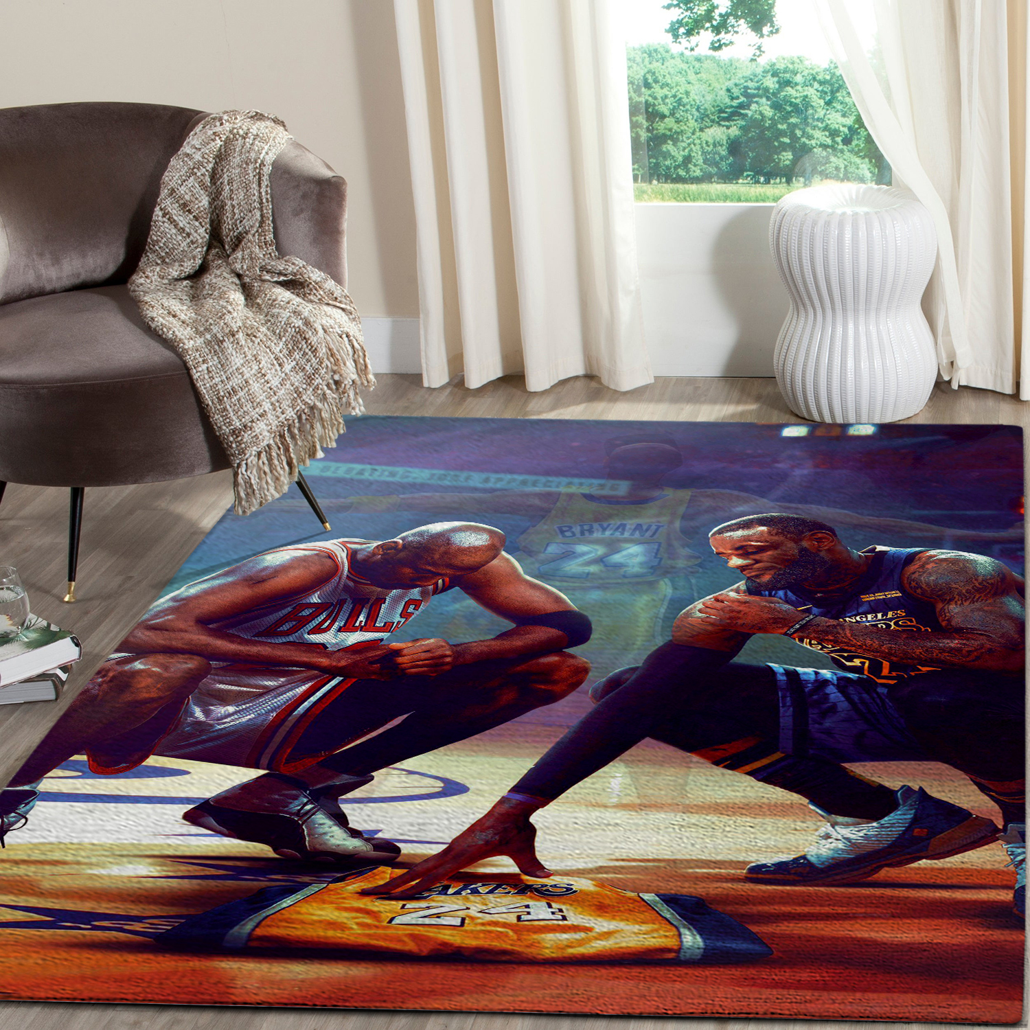 LeBron James, Kobe Bryant and Michael Jordan Duvet Cover