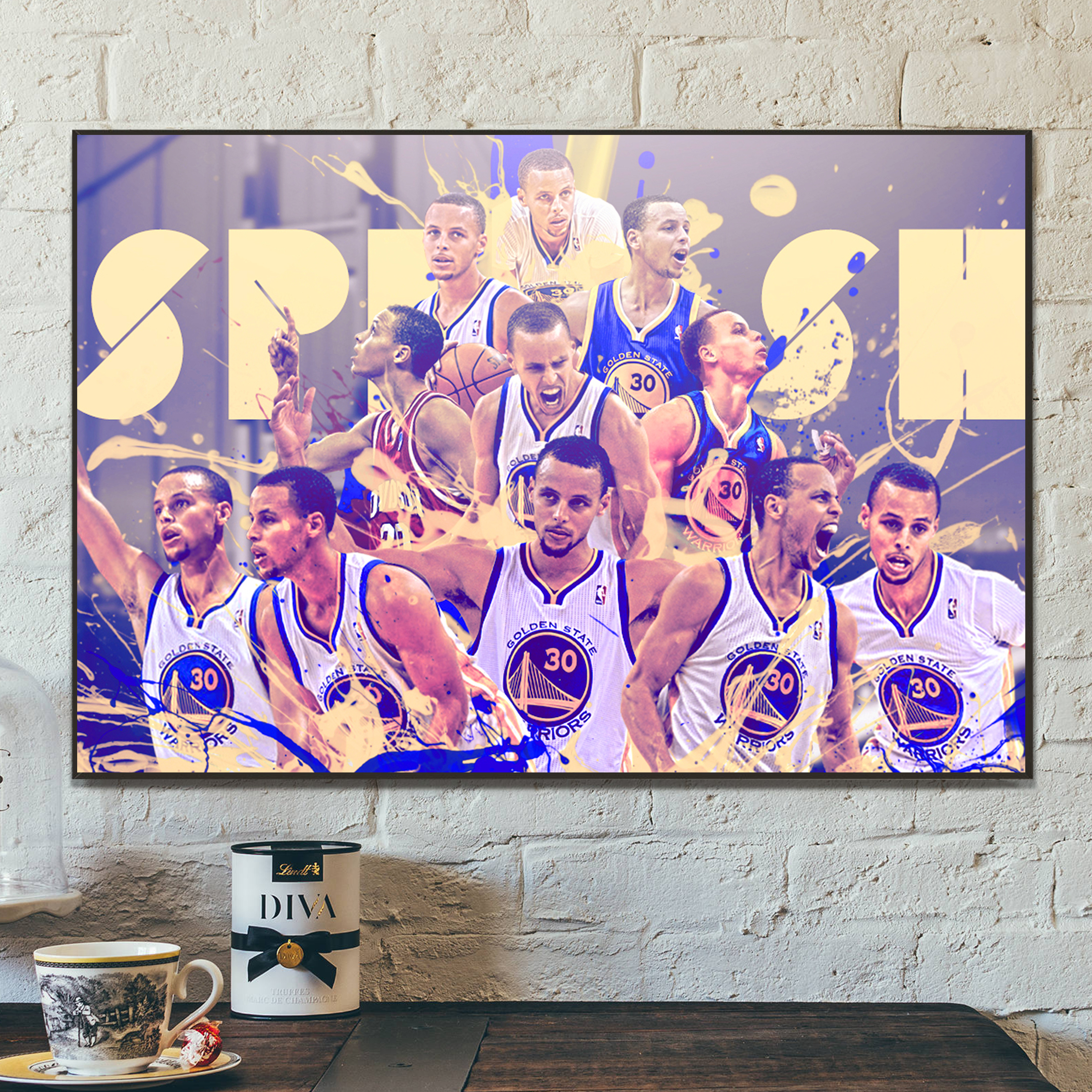 Poster Canvas - Stephen Curry Poster Golden State Warriors Basketball Hand Made Posters Canvas Print Kids Wall Art Man Cave Gift Home Decor Poster Canvas - Stephen Curry Poster Golden State Warriors Basketball Hand Made Posters Canvas Print Kids Wall Art Man Cave Gift Home Decor