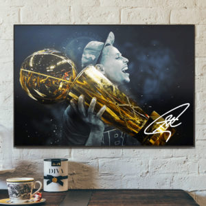 Poster Canvas – Stephen Curry Poster Golden State Warriors Basketball Hand Made Posters Canvas Print Kids Wall Art Man Cave Gift Home Decor