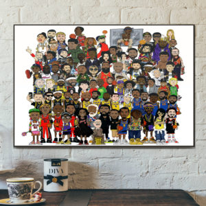 Poster Canvas – Basketball & Hip Hop Family