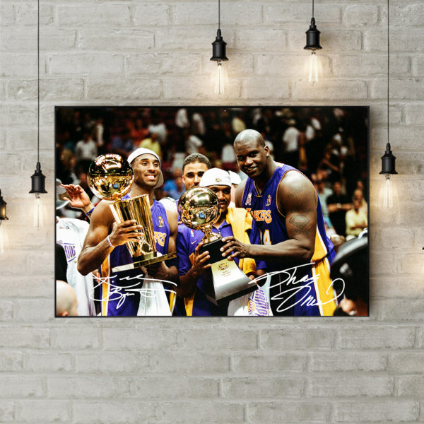 Poster Canvas – KB and Shaq with Signature