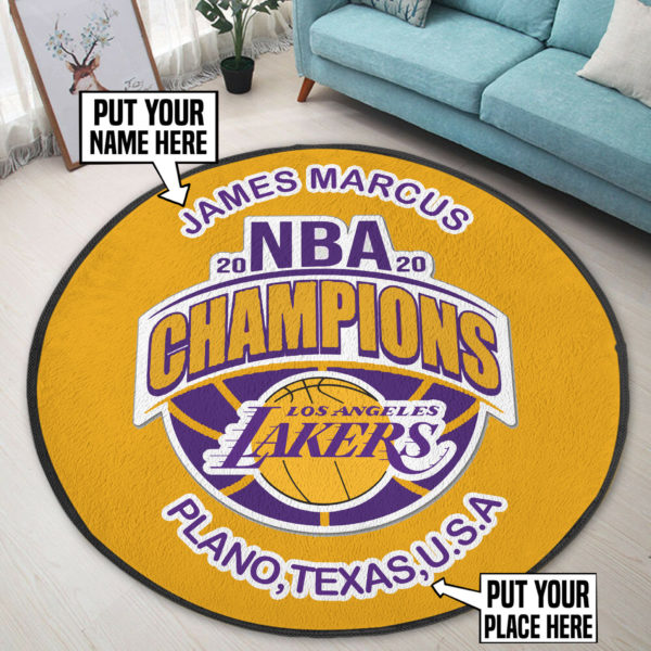 Custom Round Carpet – Lakers The Champion