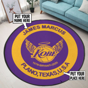 Custom Round Carpet – Kobe Fan Mancave