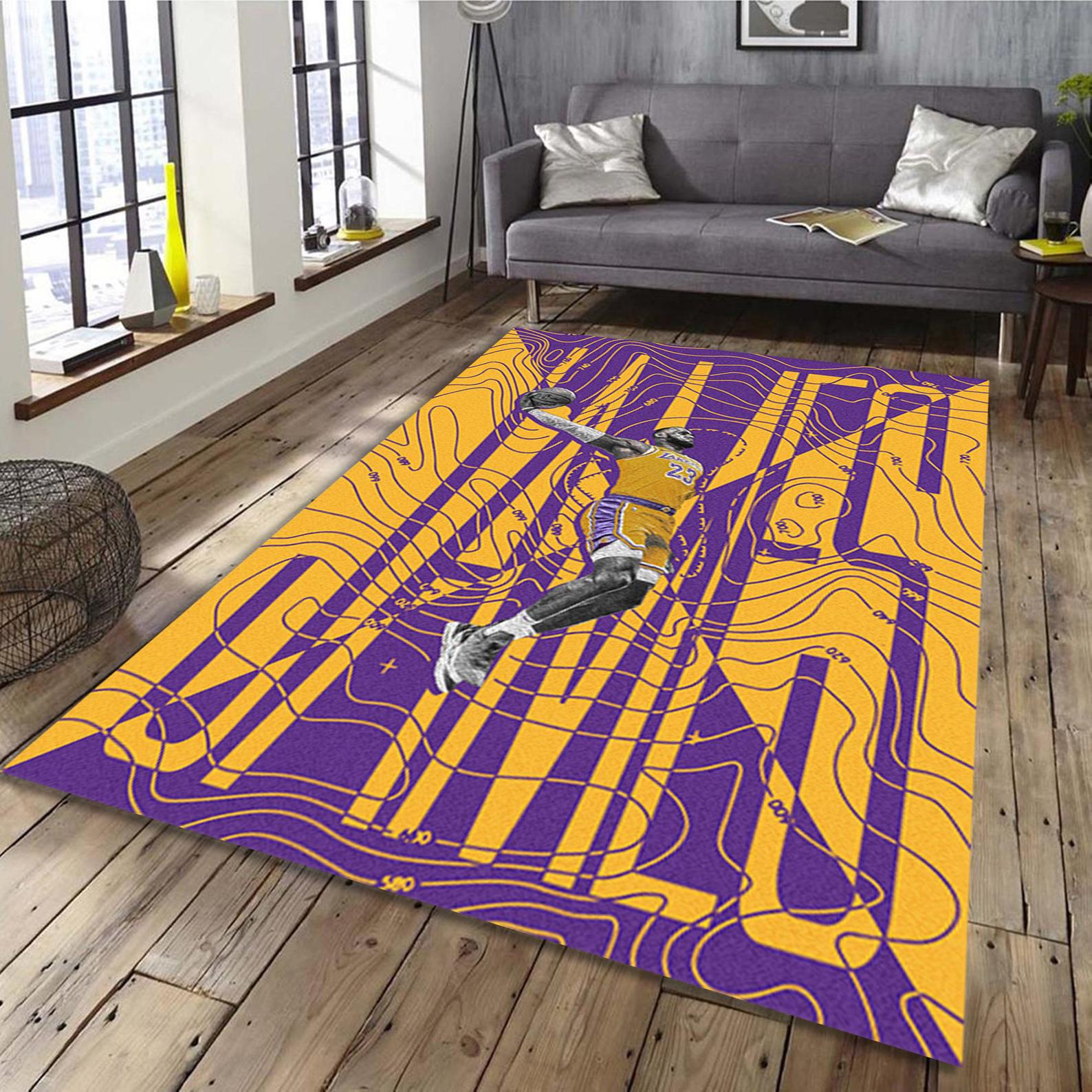 Lebron James Lakers 23 Artwork Rug Lebron James Lakers 23 Artwork Rug