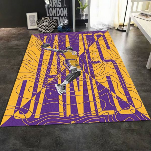 Lebron James Lakers 23 Artwork Rug