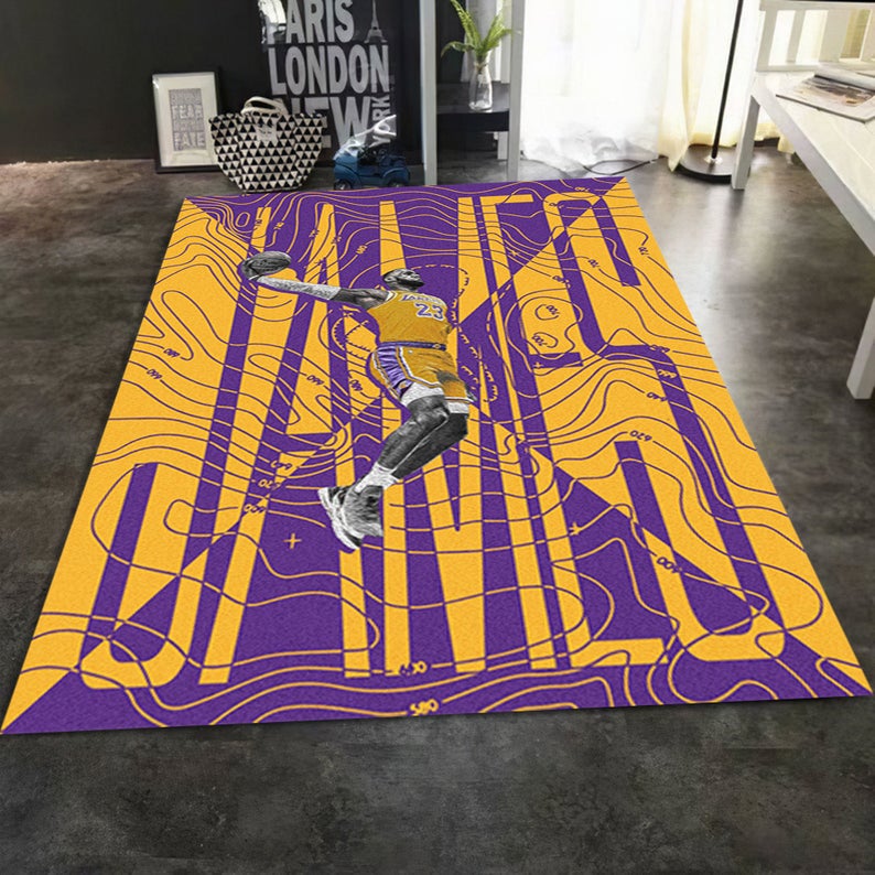 Lebron James Lakers 23 Artwork Rug Lebron James Lakers 23 Artwork Rug