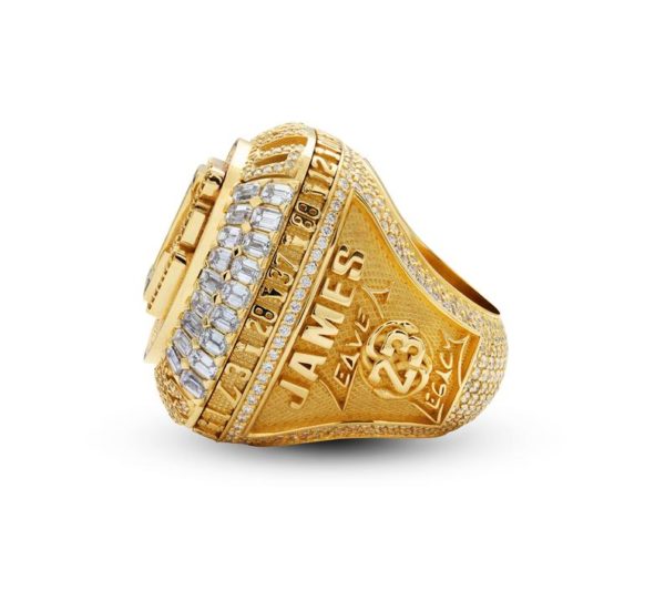 2020 LA Lakers Championship Ring. Gold Champion Ring. James Championship Ring