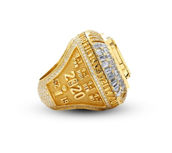 2020 LA Lakers Championship Ring. Gold Champion Ring. James Championship Ring