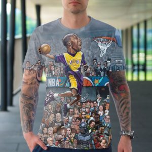 Kobe Bryant Artwork Dunking 3D Tshirt Sweater Hoodies