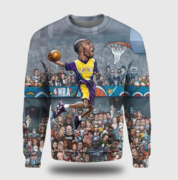 Kobe Bryant Artwork Dunking 3D Tshirt Sweater Hoodies