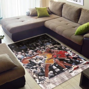 Kobe Bryant vs Michael Jordan Rug For Living Room Home Decor