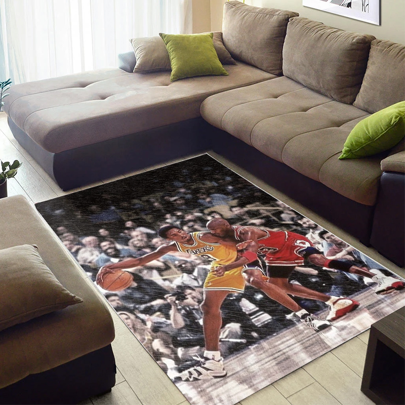 Kobe Bryant vs Michael Jordan Rug For Living Room Home Decor Kobe Bryant vs Michael Jordan Rug For Living Room Home Decor