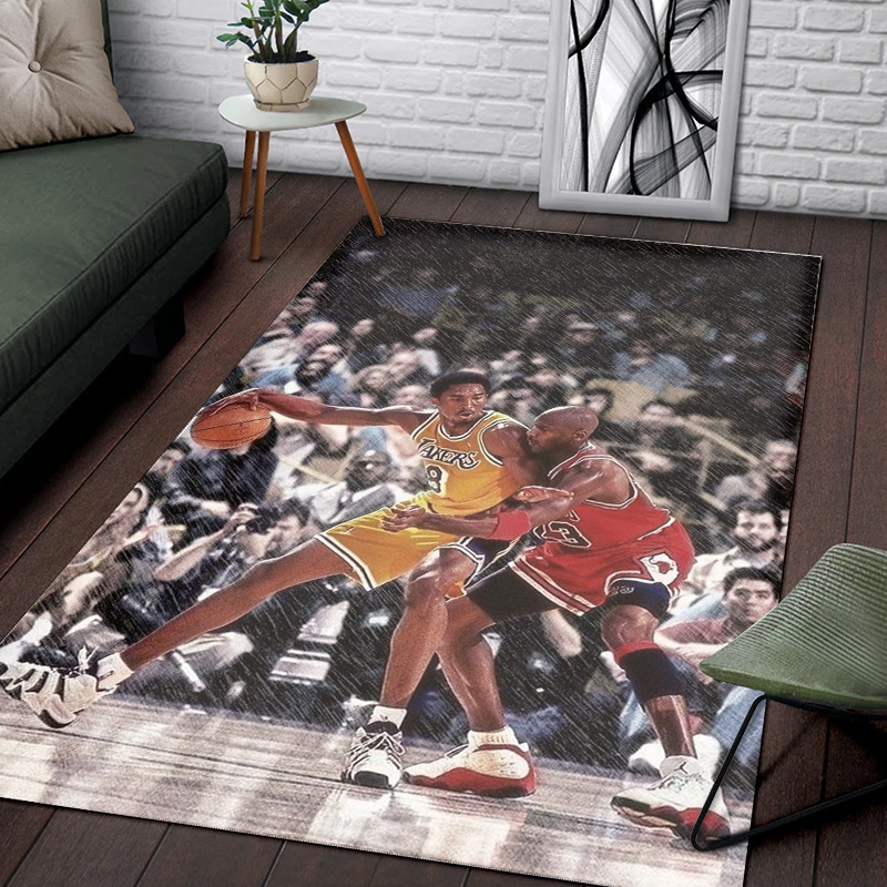 Kobe Bryant vs Michael Jordan Rug For Living Room Home Decor Kobe Bryant vs Michael Jordan Rug For Living Room Home Decor