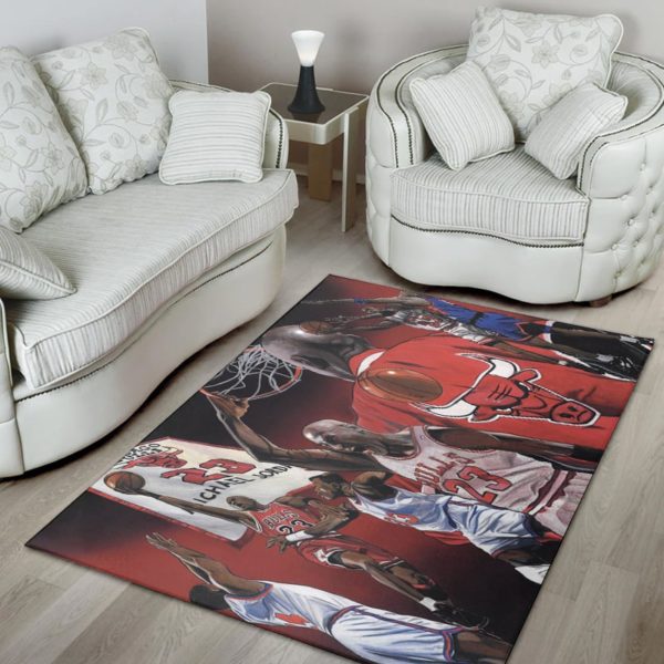 Michael Jordan Chicago Bulll Rug For Living Room Home Decor