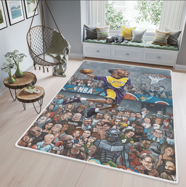 Kobe Bryant 24 Lakers Rug Carpet For Living Room Rug Home Decor