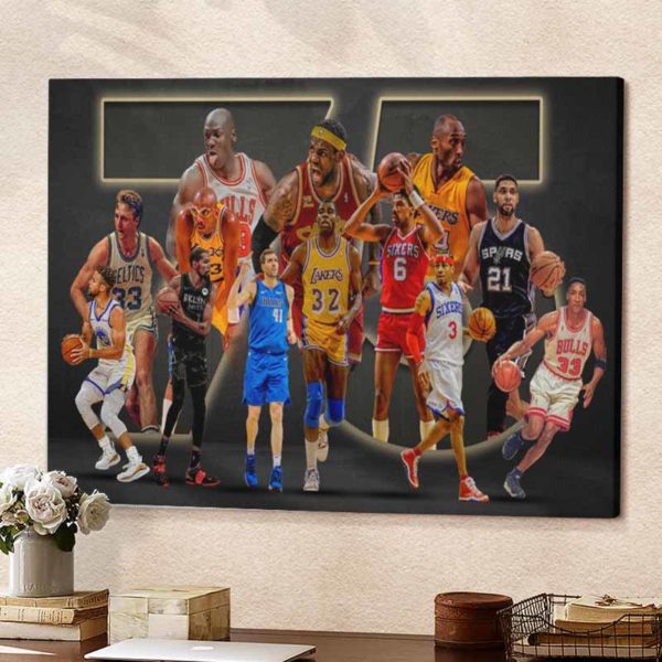 NBA 75 Greatest Players Ever Canvas