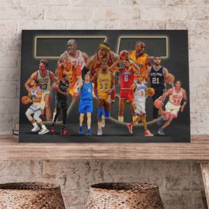 NBA 75 Greatest Players Ever Canvas