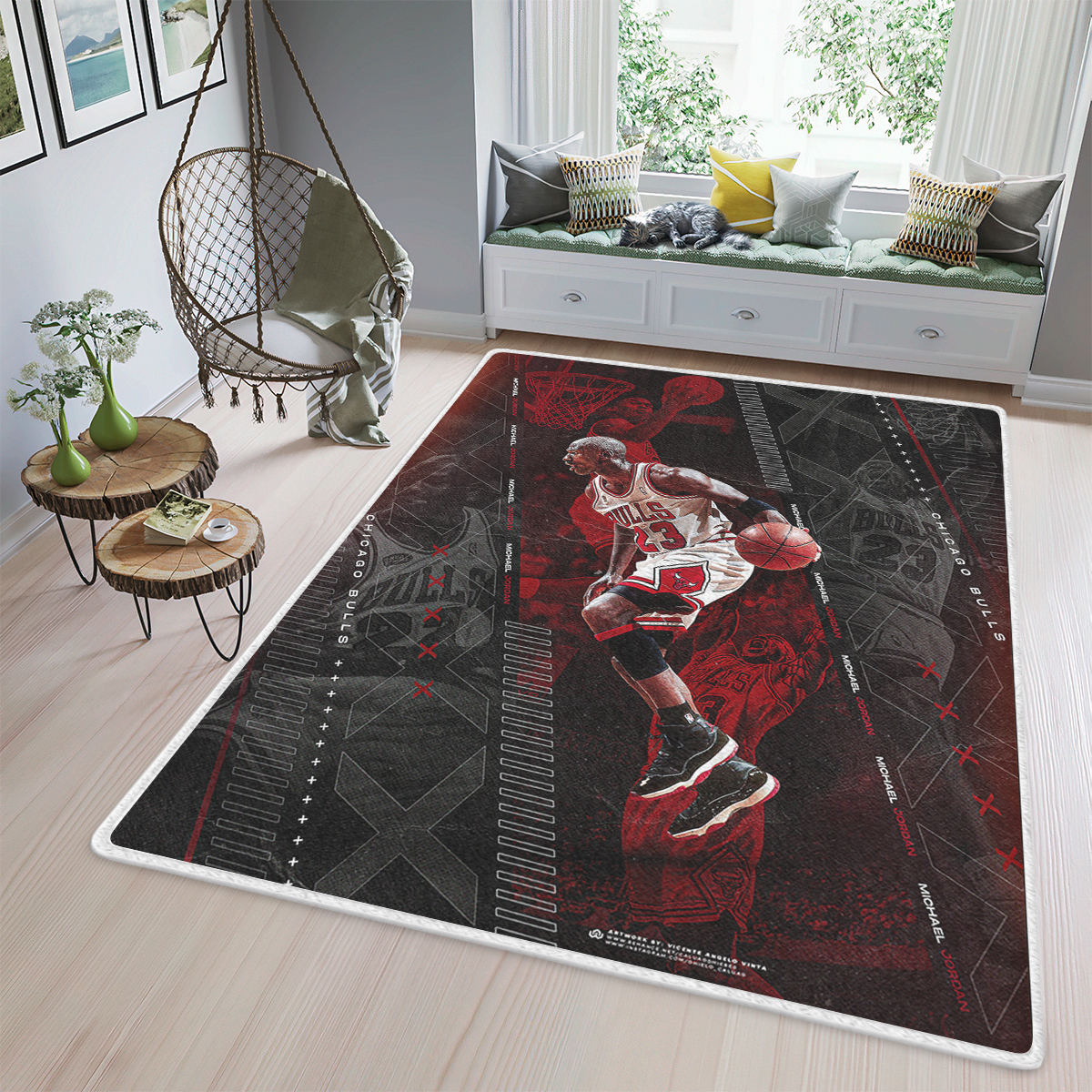 Michael Jordan Artwork Rug Home Decor Michael Jordan Artwork Rug Home Decor