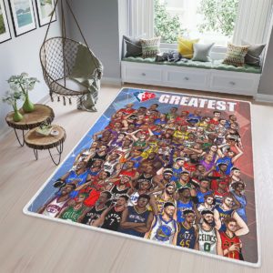 NBA Top 75 Greatest Players Of All Time Rug Home Decor